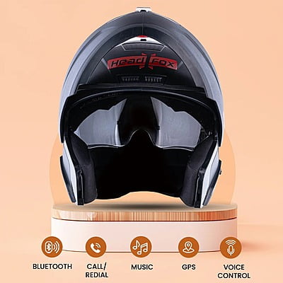 HEADFOX SBA-7 ISS DASHING BLACK C/V WITH INNER SMOKE SUNSHIELD (M)