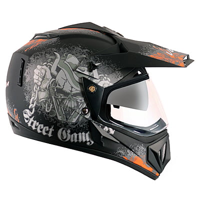 VEGA OFFROAD D/V GANGSTER DULL BLACK ORANGE (L)