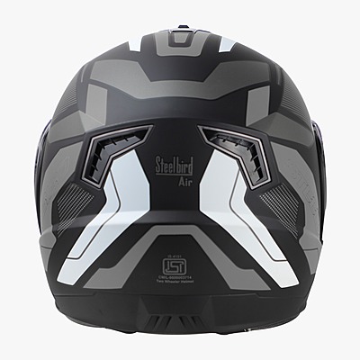 STEELBIRD SBA-7 ISS ROAD MATT BLACK/GREY C/V (XL)
