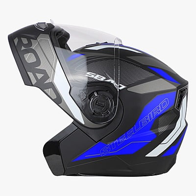 STEELBIRD SBA-7 ROAD MATT BLACK/BLUE C/V (M)