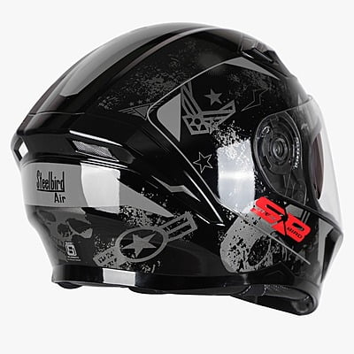 STEELBIRD SBA-21 COMBAT MATT BLACK/GREY C/V (M)
