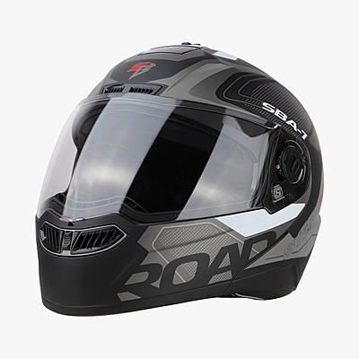 STEELBIRD SBA-7 ISS ROAD MATT BLACK/GREY C/V (XL)