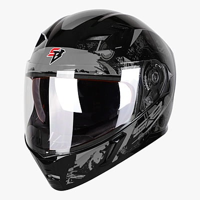 STEELBIRD SBA-21 COMBAT MATT BLACK/GREY C/V (L)
