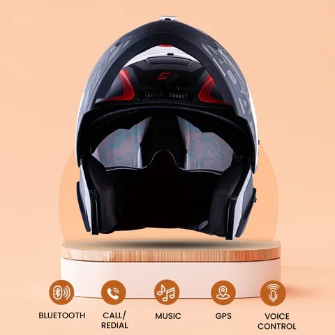 HEADFOX STEELBIRD SBA-7 ISS ROAD GLOSSY BLACK/RED C/V (M) HEADFOX STEELBIRD SBA-7 ISS ROAD GLOSSY BLACK/RED C/V (M)