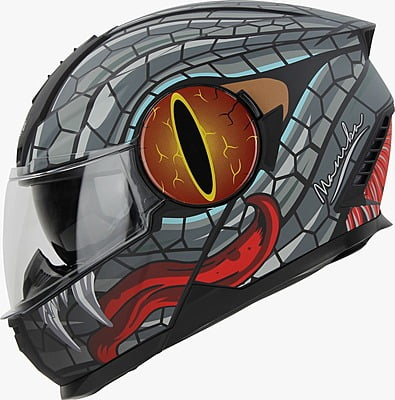 STEELBIRD SBH-40 ISS MAMBA MATT BLACK/GREY C/V 580 MM