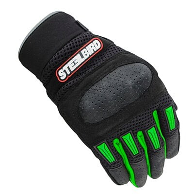 STEELBIRD GLOVES F/F ADVENTURE A-2 GREEN (XL)