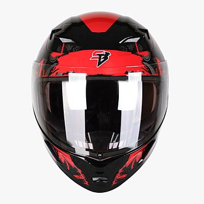 STEELBIRD SBA-21 COMBAT GLOSSY BLACK/RED C/V (L)