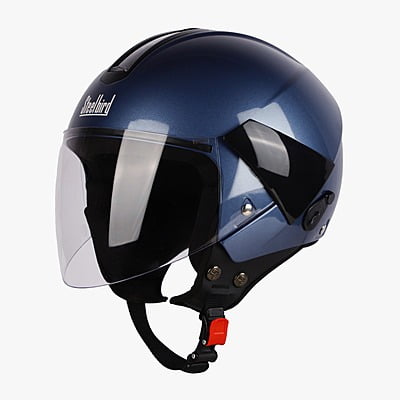 STEELBIRD SBH-5 TRIPLE NINE GLOSSY HONDA BLUE C/V 600 MM