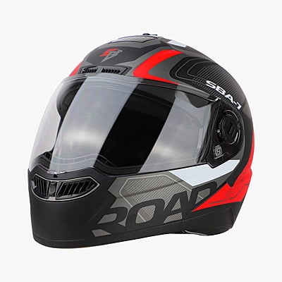 STEELBIRD SBA-7 ROAD MATT BLACK/RED C/V (M)