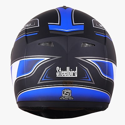 STEELBIRD M 16 ACTIVATE MAT BLACK BLUE 600MM