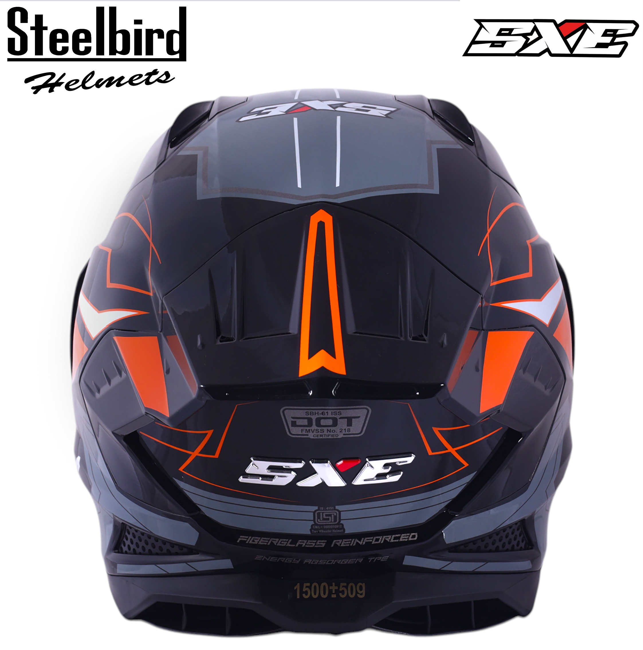 Steelbird SBH-61 SXE Race-X Helmet 580mm BLACK
