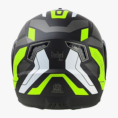 STEELBIRD SBA-7 ISS ROAD MATT BLACK/NEON C/V (M)