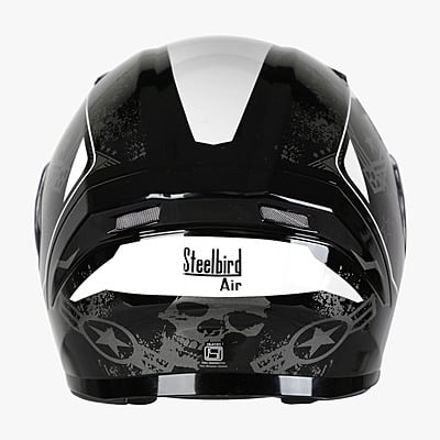 STEELBIRD SBA-21 COMBAT MATT BLACK/WHITE C/V (L)