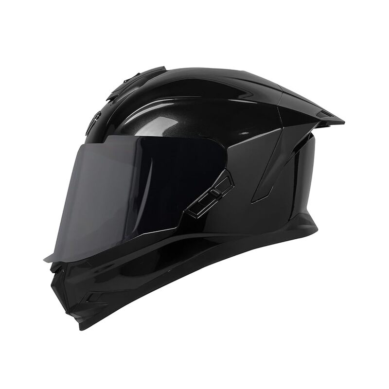 STEELBIRD SBH-57 ISS FIGHTER GLOSSY BLACK C/V 620 WITH EXTRA SMOKE VISOR STEELBIRD SBH-57 ISS FIGHTER GLOSSY BLACK C/V 620 WITH EXTRA SMOKE VISOR