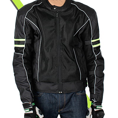 STEELBIRD CITY COMMUTER BIKERS JACKET BLACK/NEON (L)