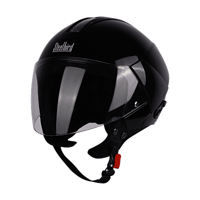 STEELBIRD SBH-5 TRIPLE NINE GLOSSY BLACK C/V 580 MM