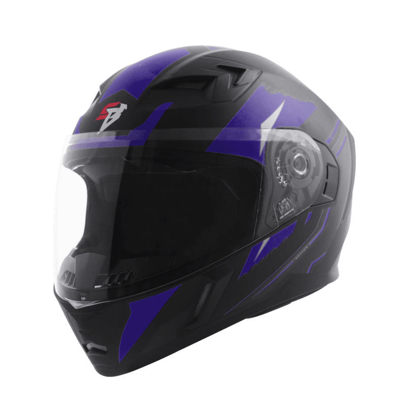 STEELBIRD SBA-21 AIR MATT BLACK/BLUE C/V (L)
