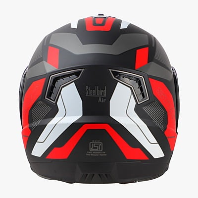 STEELBIRD SBA-7 ISS ROAD MATT BLACK/RED C/V (M)