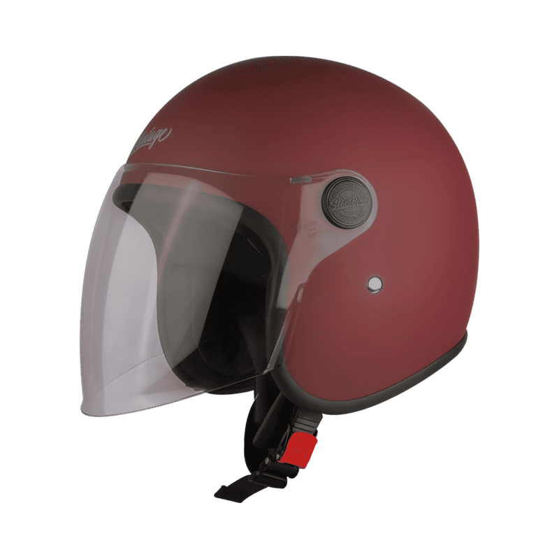 STEELBIRD SBH-56 VINTAGE MATT MAROON C/V 600 MM (LONG VISOR)