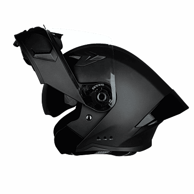 STEELBIRD SBA-20 ISS BT GLOSSY BLACK C/V 580 MM BLACK SPOILER