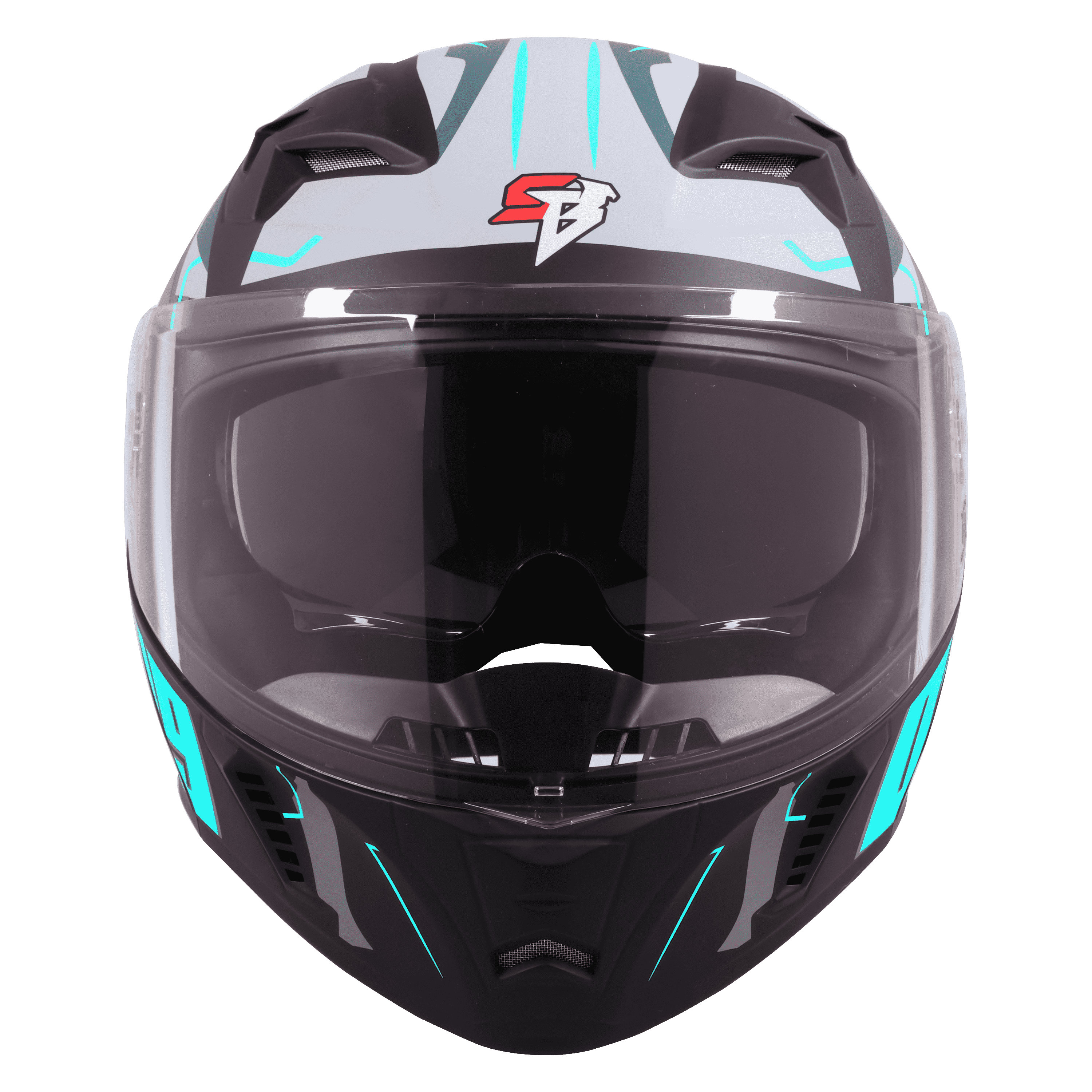 STEELBIRD SBA-20 ISS 09 MATT BLACK/JAZZ BLUE C/V 600 MM WITH EXTRA SMOKE VISOR
