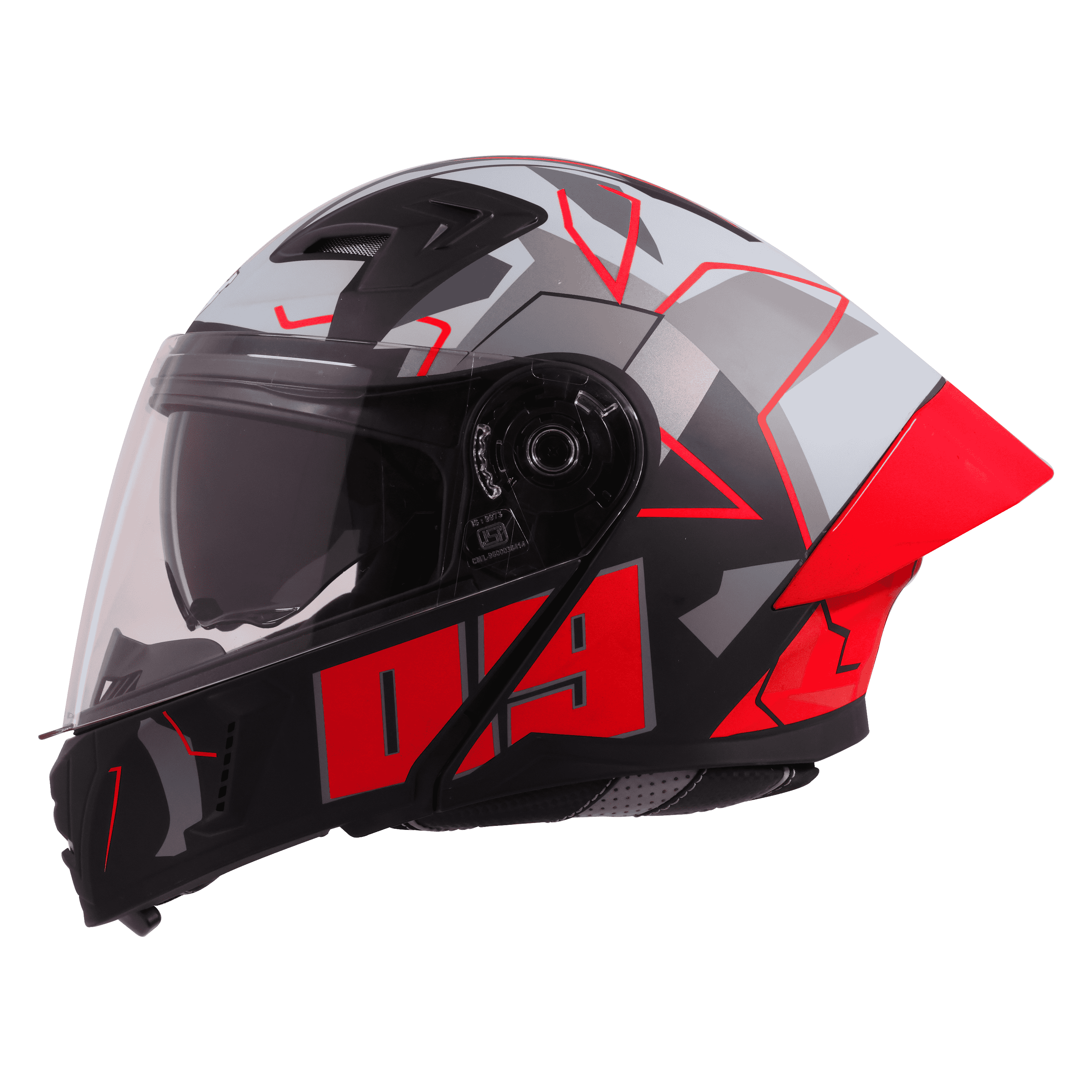 STEELBIRD SBA-20 ISS 09 MATT BLACK/RED C/V 580 MM WITH EXTRA SMOKE VISOR