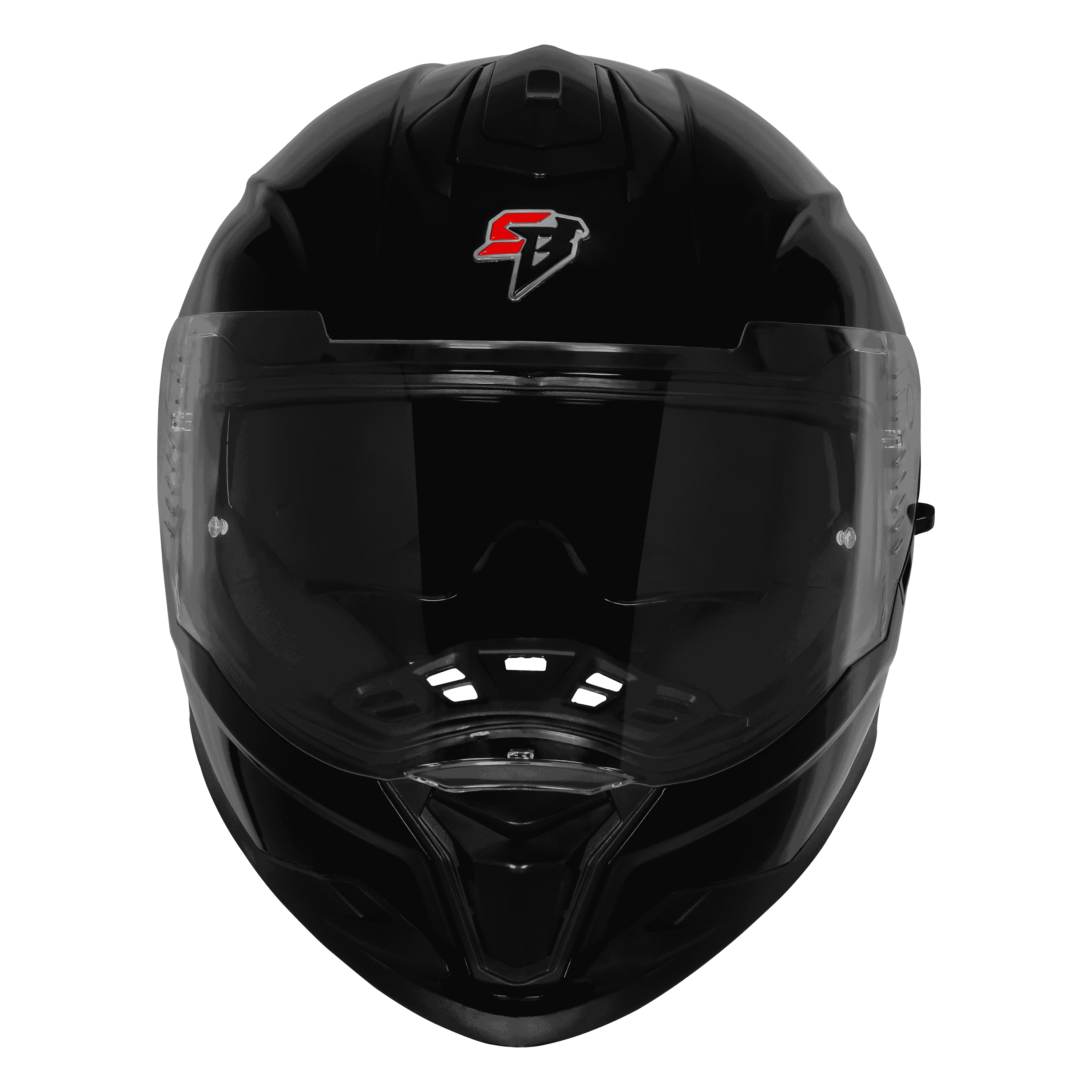 STEELBIRD SBH-57 ISS FIGHTER F5 MATT BLACK C/V 600MM WITH EXTRA SMOKE VISOR