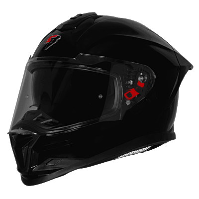 STEELBIRD SBH-57 ISS FIGHTER F5 MATT BLACK C/V 600MM WITH EXTRA SMOKE VISOR