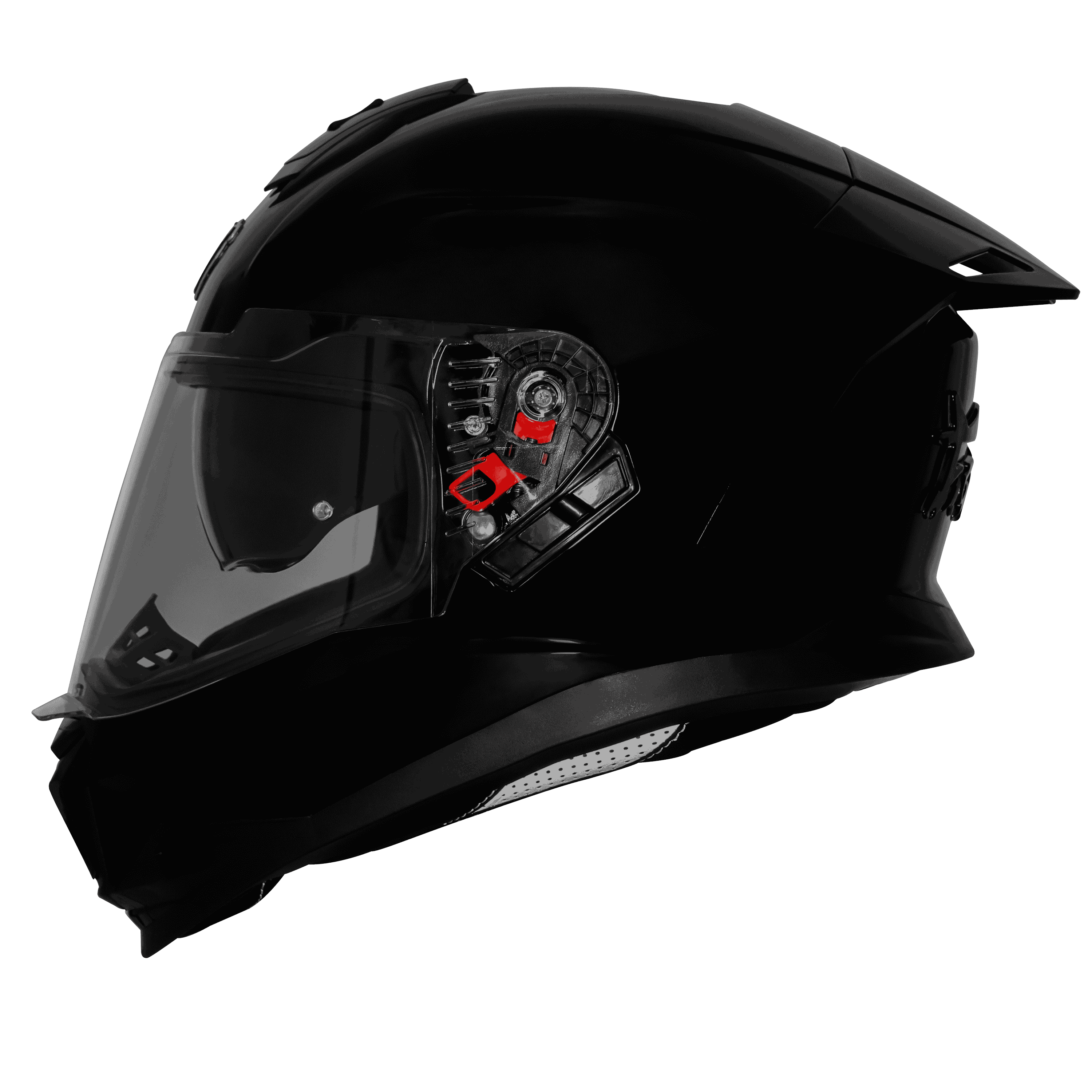 STEELBIRD SBH-57 ISS FIGHTER F5 MATT BLACK C/V 600MM WITH EXTRA SMOKE VISOR