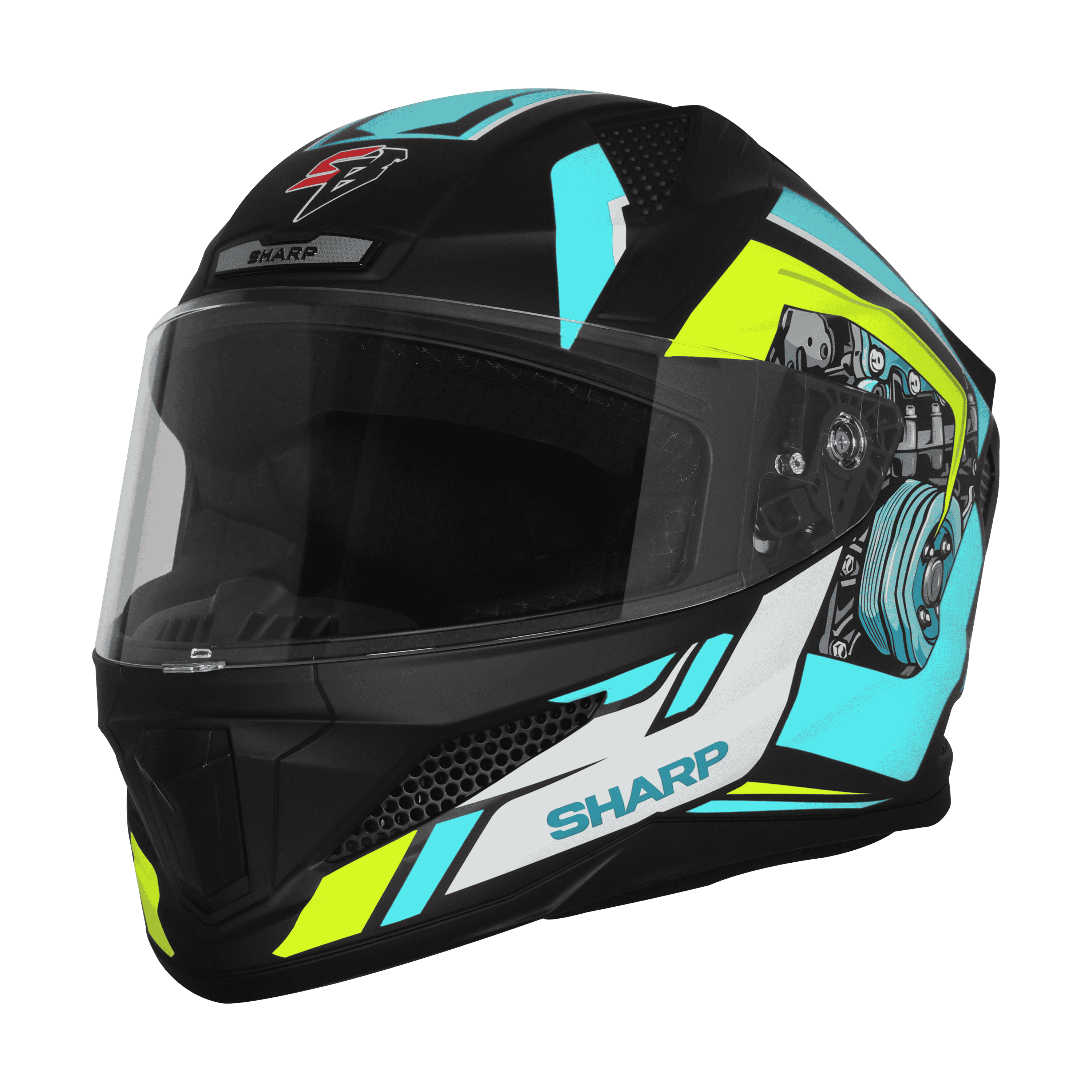 STEELBIRD SBH-25 SHARP SPIKY MATT BLACK/JAZZ BLUE C/V 580 MM