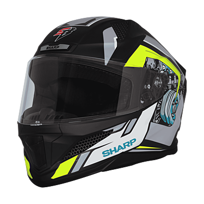 STEELBIRD SBH-25 SHARP SPIKY GLOSSY BLACK/GREY C/V 580 MM