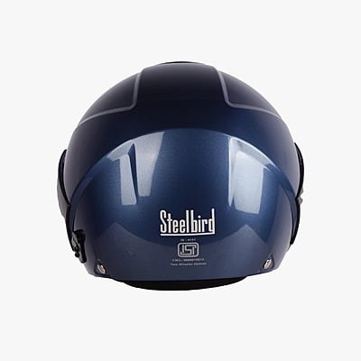 STEELBIRD SBH-5 TRIPLE NINE GLOSSY HONDA BLUE C/V 600 MM