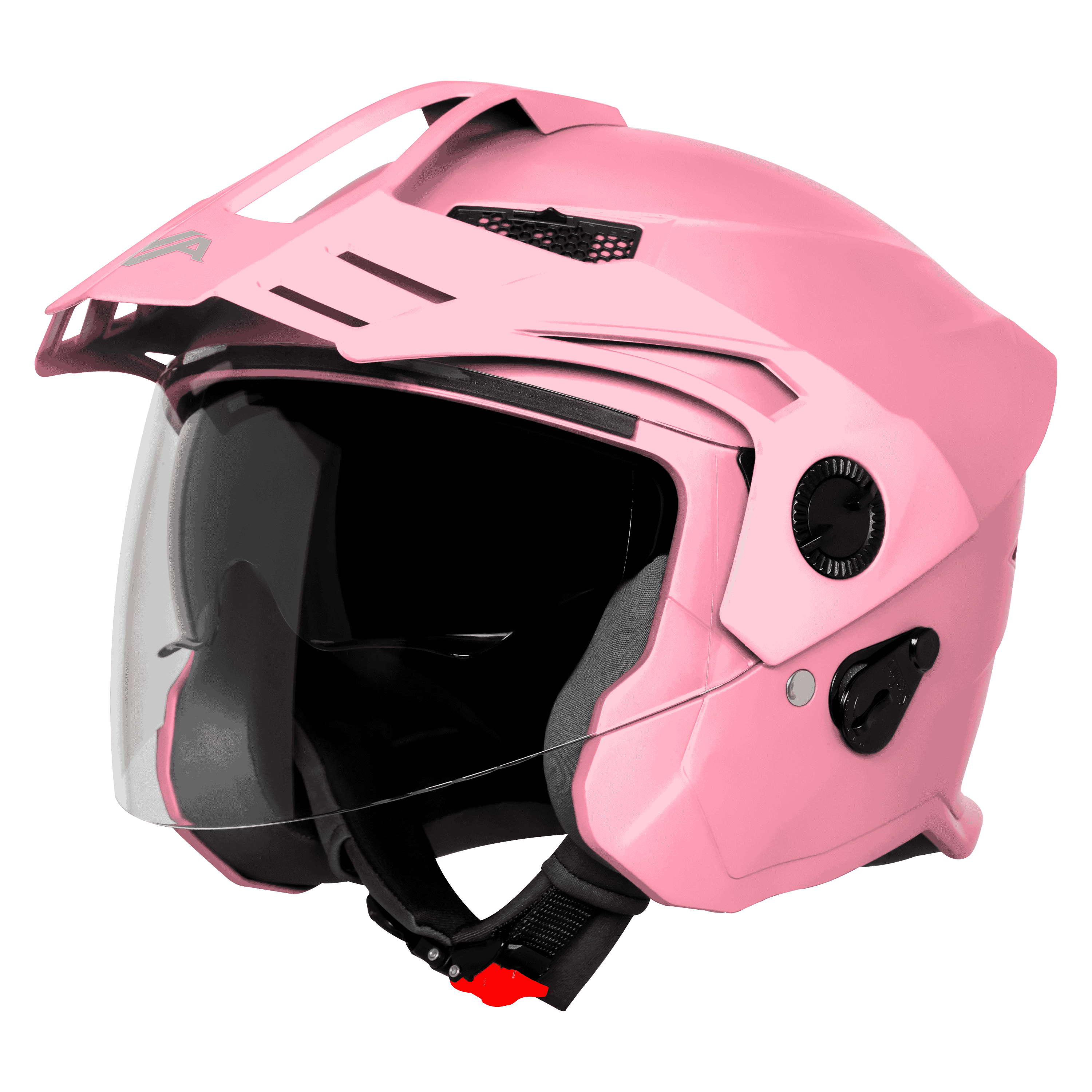 STEELBIRD SBH-23 ISS AVA GLOSSY BABY PINK WITH PEAK C/V (L)