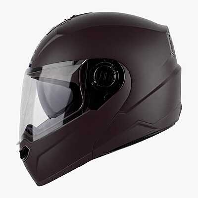 STEELBIRD SBA-7 ISS DASHING BLACK C/V WITH INNER SMOKE SUNSHIELD (M)