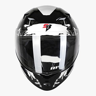 STEELBIRD SBA-21 COMBAT MATT BLACK/WHITE C/V (L)