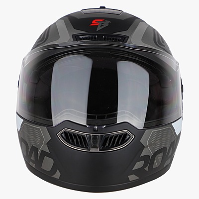 STEELBIRD SBA-7 ISS ROAD MATT BLACK/GREY C/V (XL)