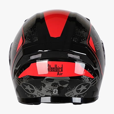 STEELBIRD SBA-21 COMBAT GLOSSY BLACK/RED C/V (L)
