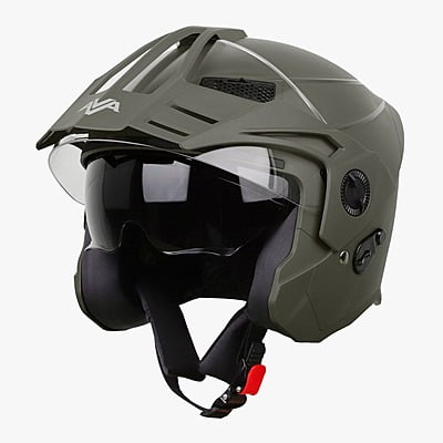 STEELBIRD SBH-23 ISS AVA DASHING WITH PEAK BATTLE GREEN C/V (L)