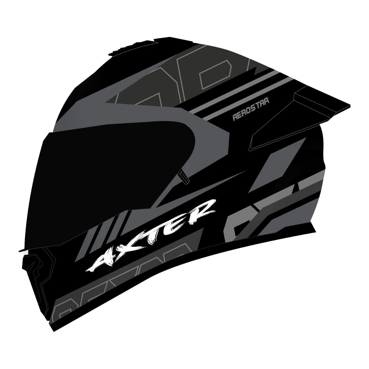 AEROSTAR AXTER DV D1 MATT BLACK/GREY C/V 580MM (L)