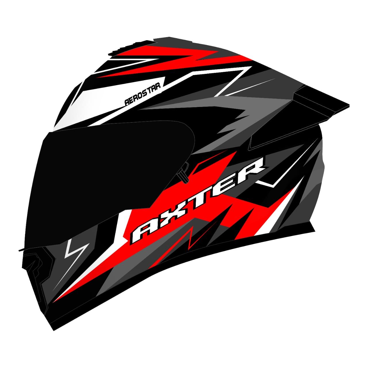 AEROSTAR AXTER DV D3 MATT BLACK/RED C/V 600MM (XL)