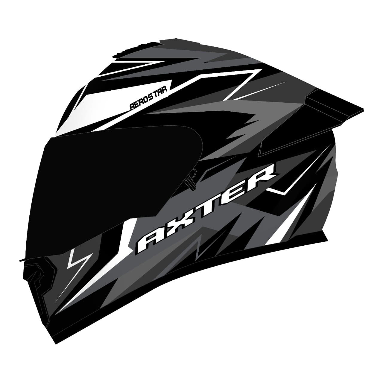 AEROSTAR AXTER DV D3 MATT BLACK/GREY C/V 580MM (L)