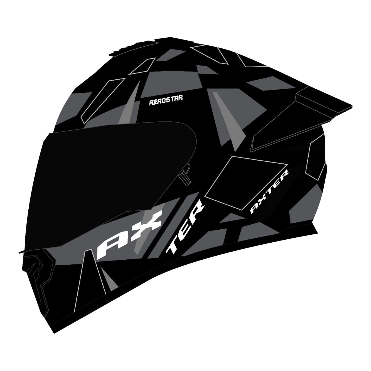 AEROSTAR AXTER DV D8 BLACK/GREY C/V 580MM (L)