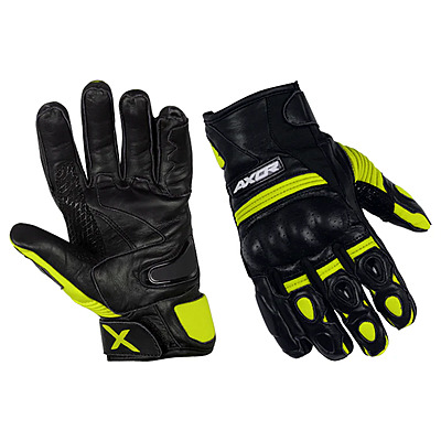 AXOR GLOVES F/F SPYDER BLACK NEON YELLOW L