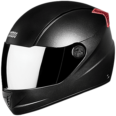 STUDDS PROFESSIONAL BLACK WITH BLACK STRIP WITH MIRROR VISOR (XL)