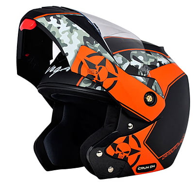 VEGA CRUX DX CAMO DULL BLACK ORANGE C/V (M)