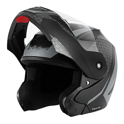 VEGA CRUX DX CHECKS DULL BLACK SILVER L