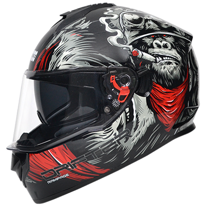 STUDDS DRIFTER D3 MATT BLACK/GREY N2 RED D/V (XL)