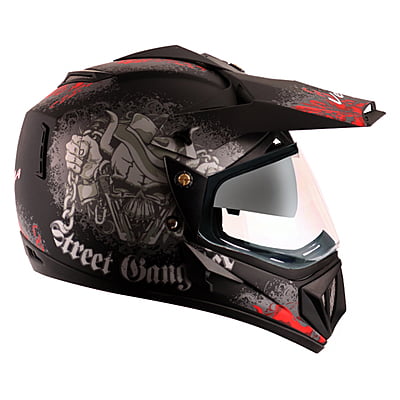 VEGA OFFROAD D/V GANGSTER DULL BLACK RED (M)