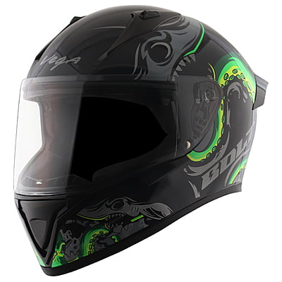 VEGA BOLT OCTOPUS BLACK NEON GREEN M/V (L)