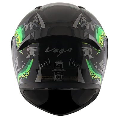 VEGA BOLT OCTOPUS BLACK NEON GREEN M/V (L)
